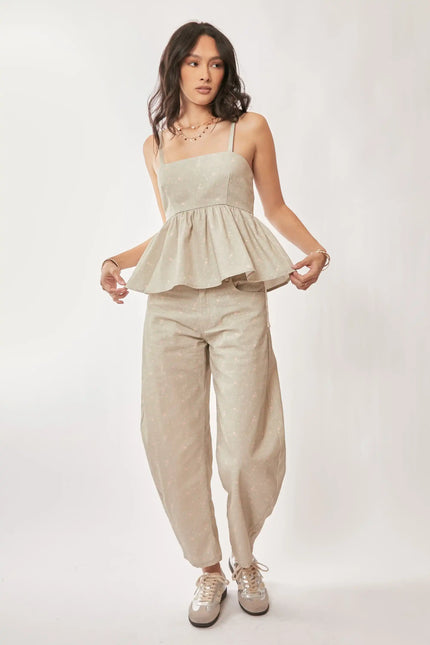 Floral Peplum Cami Top