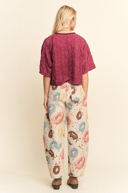 Velour Tee — Burgundy back