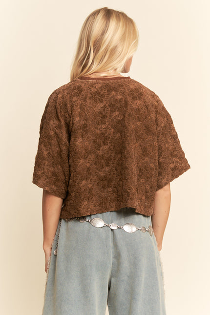 Velour Tee — Mocha back
