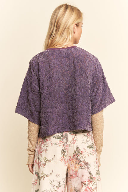 Velour Tee — Lavender back