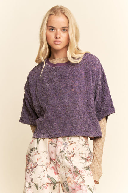 Velour Tee — Lavender front