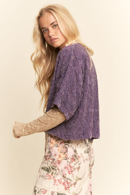 Velour Tee — Lavender side