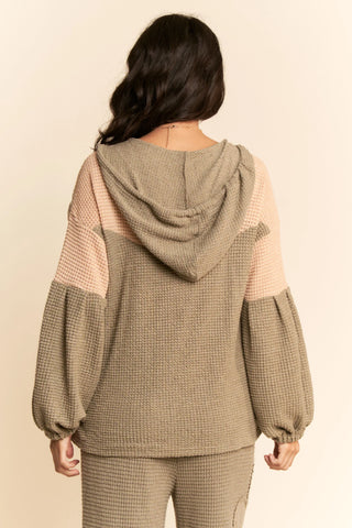 Patchwork Lace Floral Hoodie Top