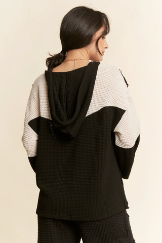 Patchwork Lace Floral Hoodie Top