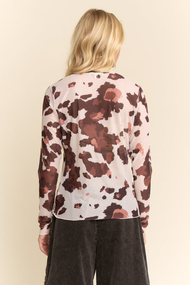 Rodeva Top — Cow Camo back