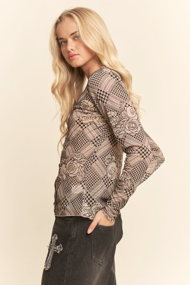 Noemi Top — Taupe side