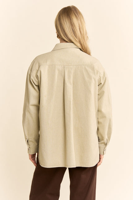 Milar Lace Top — Beige back