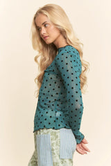 Midnight Tally Mesh Top