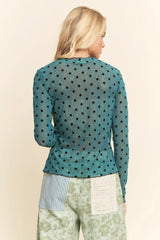 Midnight Tally Mesh Top