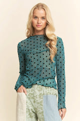 Midnight Tally Mesh Top