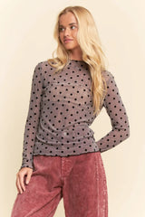Midnight Tally Mesh Top