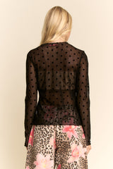 Midnight Tally Mesh Top
