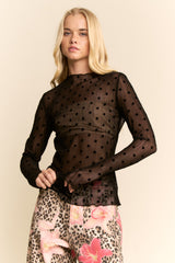 Midnight Tally Mesh Top