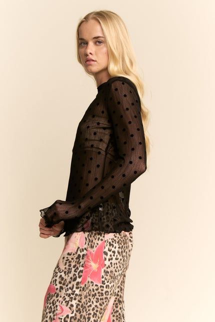 Midnight Tally Mesh Top