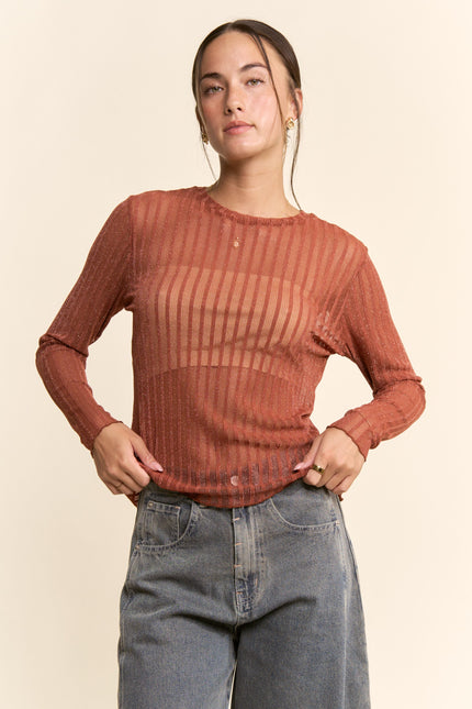 Velora Top — Cocoa front