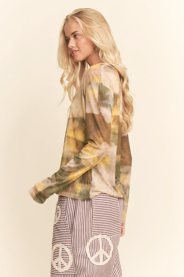 Veyra Top — Taupe Multi side