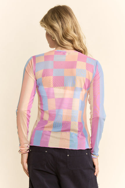 Kaleidoscope Mesh Top