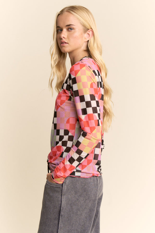 Vale Top — Orange Lavender side