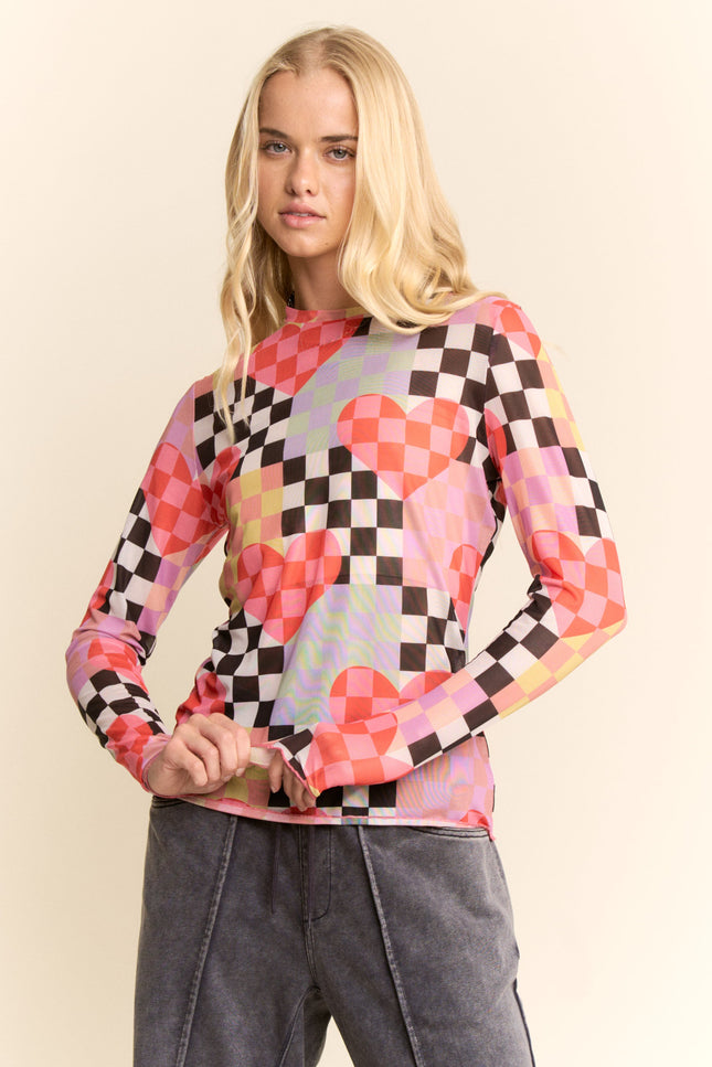Vale Top — Orange Lavender front