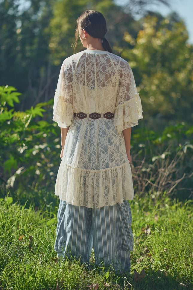 Aurelia Mesh Top — Cream back