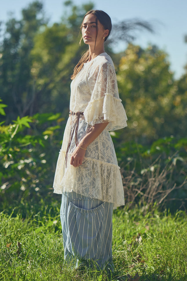 Aurelia Mesh Top — Cream side