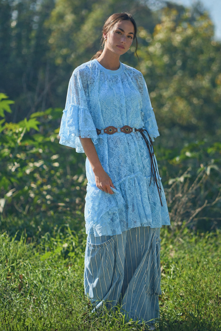Aurelia Mesh Top — Lt Blue front