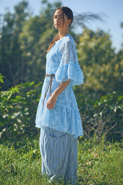 Aurelia Mesh Top — Lt Blue side
