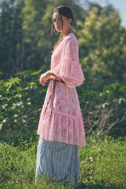 Aurelia Mesh Top — Pink side
