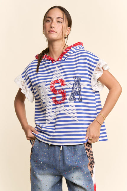 Clairon Top — Navy front