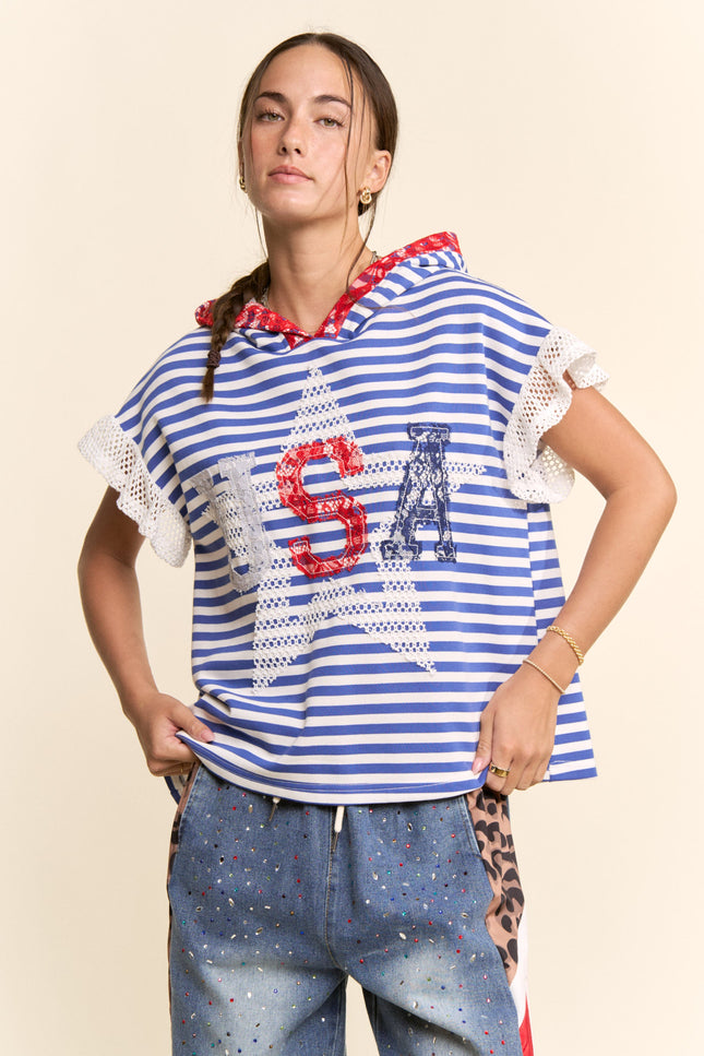 Clairon Top — Navy front