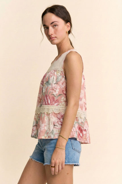 Mirelle Mesh Top — Pink side