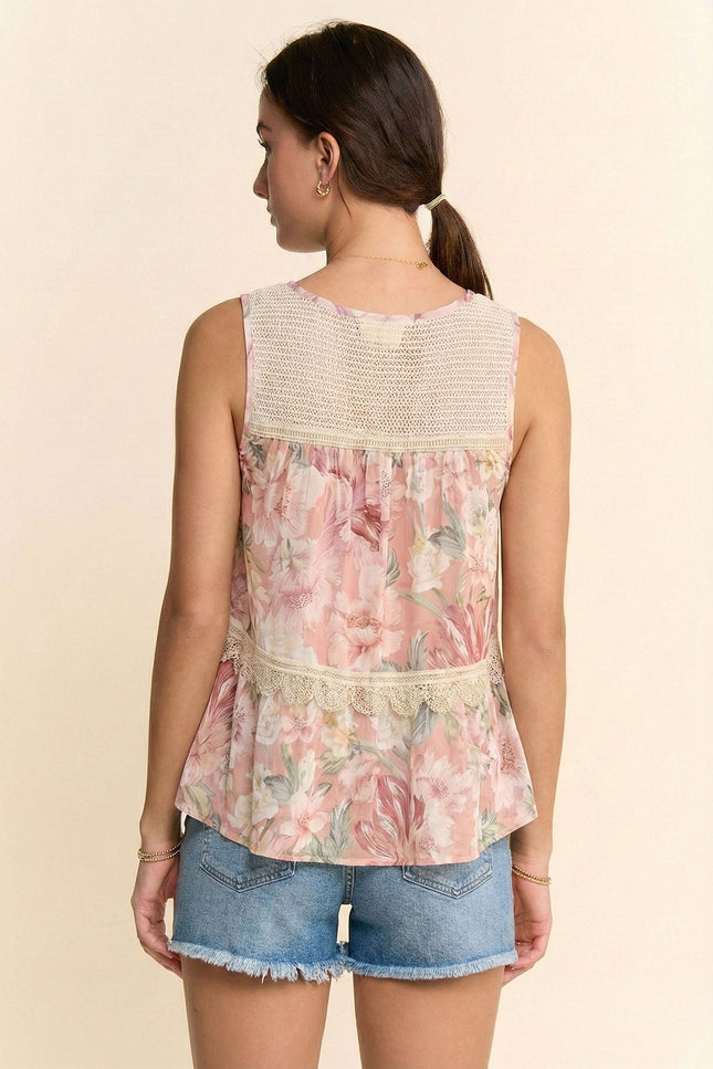 Mirelle Mesh Top — Pink back