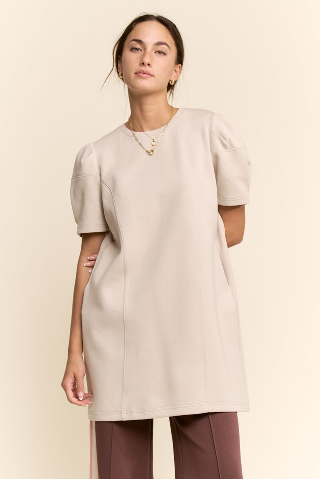 Vire Top — Oatmeal front