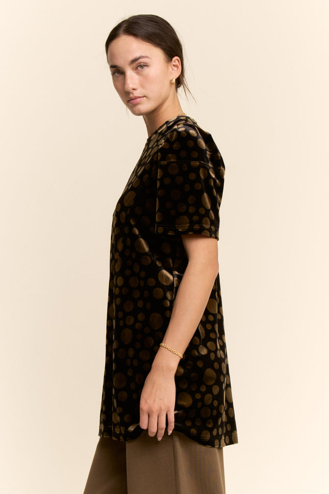 Marlow Top — Dot-olive side