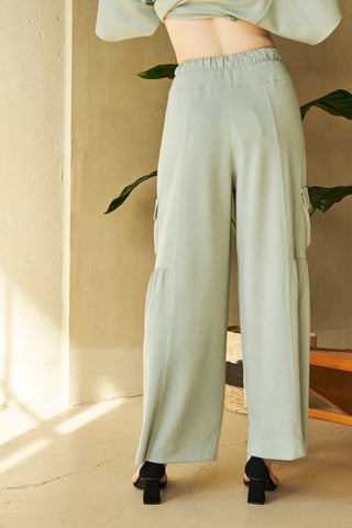 Palmshade Pants – Soft Cargo Ruffle Trousers
