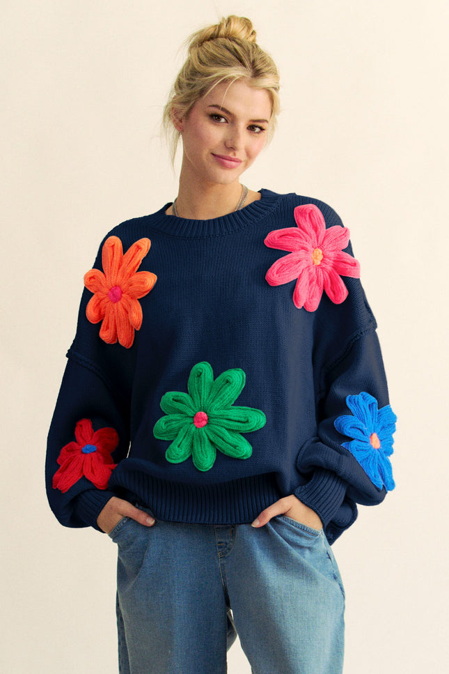 Mirella Sweater — Navy front