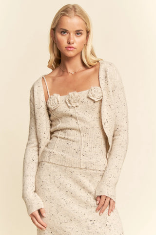 3-Piece Knit Rosette Lounge Set