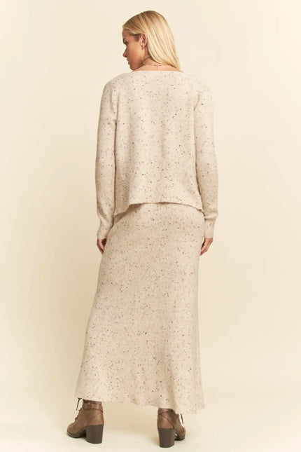 3-Piece Knit Rosette Lounge Set