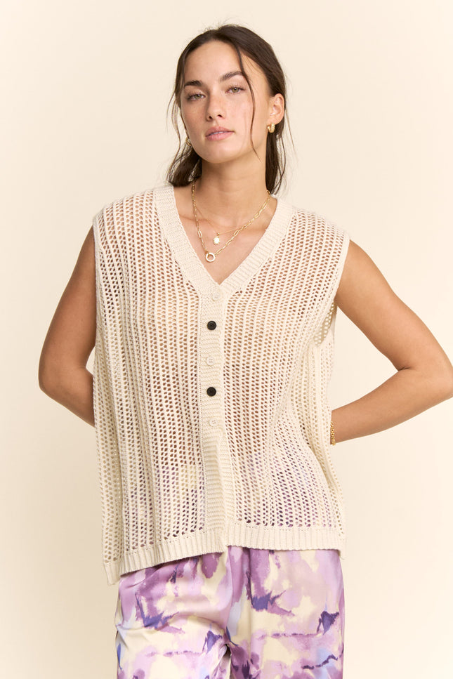 Ciel Top — Cream front