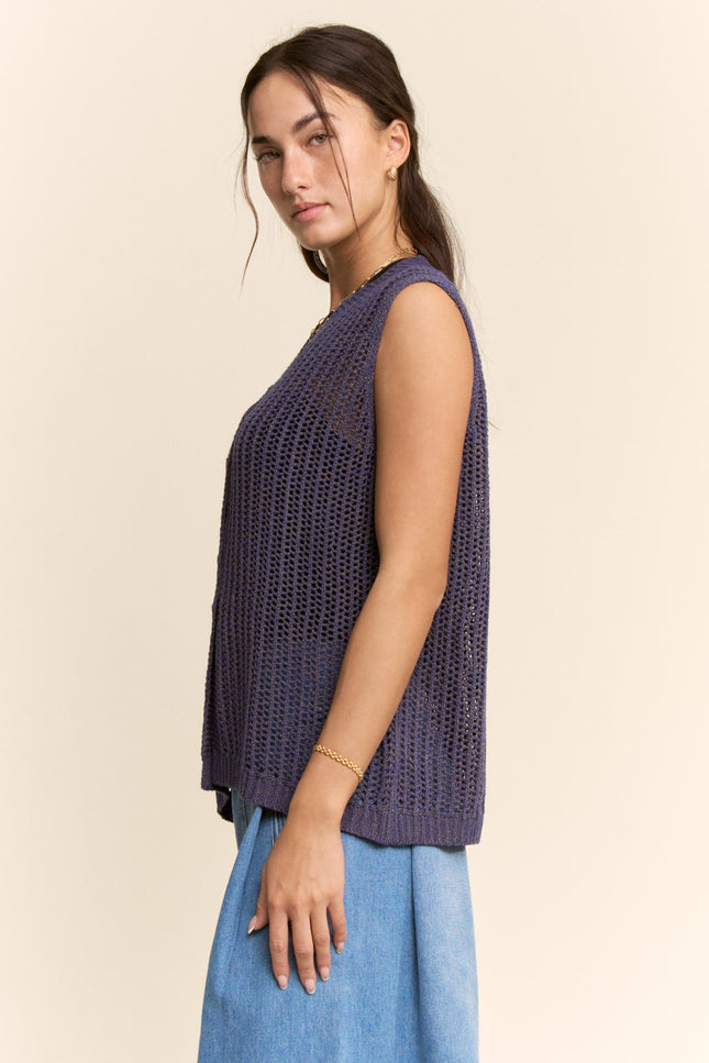 Ciel Top — Navy Blue side