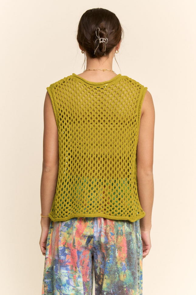 Marlot Vest — Golden Kiwi back