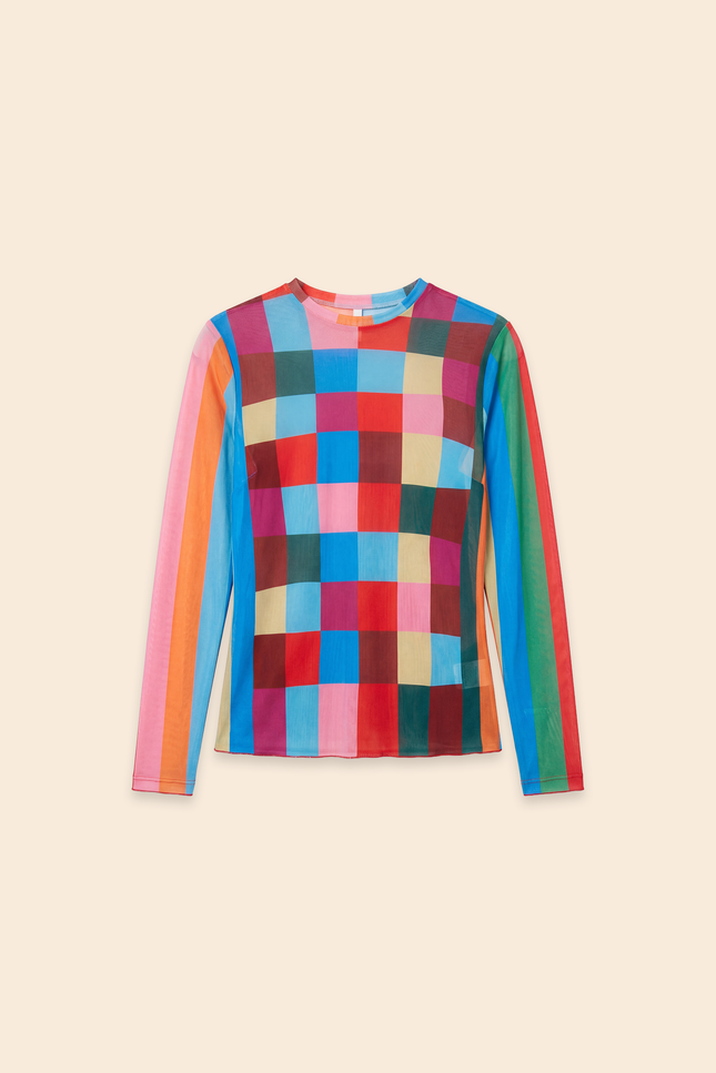 Kaleidoscope Mesh Top